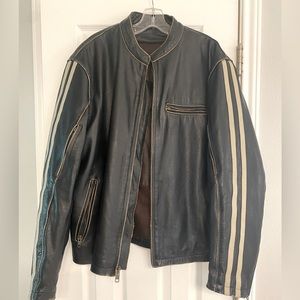 Xelement Advanced Motorcycle Gear distressed brown Leather Jacket sz XL